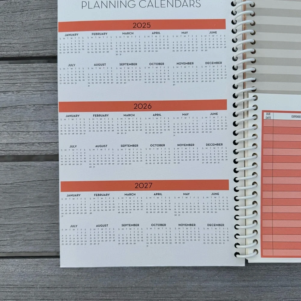 NEW Home finance and bill organizer book budget planner spiral bound pockets